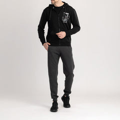 PANTALONI BĂRBĂTEȘTI DIN BUMBAC, CU CULOARE ÎNALTĂ - TREKMAN