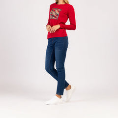 LUMA - TRICOU CU MÂNECĂ LUNGĂ, 100% BUMBAC, PENTRU DAMĂ