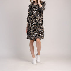 OLIA - ROCHIE DE DAMĂ CU MÂNECI 3/4 ȘI IMPRIMARE