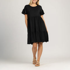 ROCHIE DE DAMĂ CU MÂNECI SCURT PLĂTATE - SOLERA