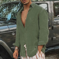 CĂMAȘĂ SCURTĂ DE VARĂ DE IN PENTRU BĂRBAȚI RELAXMEN™