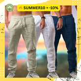 PANTALONI LUNGI DE VARĂ PENTRU BĂRBAȚI, DIN IN, UȘORI RELAXBREEZE™