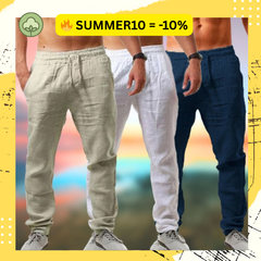 PANTALONI LUNGI DE VARĂ PENTRU BĂRBAȚI, DIN IN, UȘORI RELAXBREEZE™