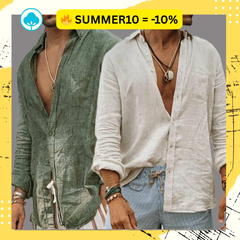 CĂMAȘĂ SCURTĂ DE VARĂ DE IN PENTRU BĂRBAȚI RELAXMEN™