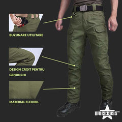 PANTALONI TACTICI LUNGI PENTRU BĂRBAȚI, PRACTICI, CU BUZUNARE LA ÎNDEMÂNĂ WORKBOSS™