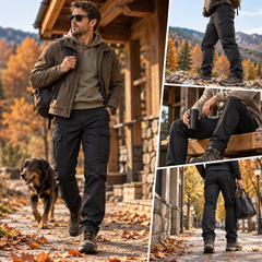 PANTALONI TACTICI LUNGI PENTRU BĂRBAȚI, PRACTICI, CU BUZUNARE LA ÎNDEMÂNĂ WORKBOSS™