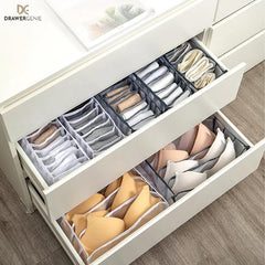 DRAWERGENIE® – SET DE 3 ORGANIZATOARE PENTRU GARDEROBĂ 1+1 GRATIS