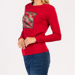 LUMA - TRICOU CU MÂNECĂ LUNGĂ, 100% BUMBAC, PENTRU DAMĂ