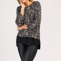 MIRA  - TRICOU CU MÂNECĂ LUNGĂ PENTRU DAMĂ, LA MODĂ