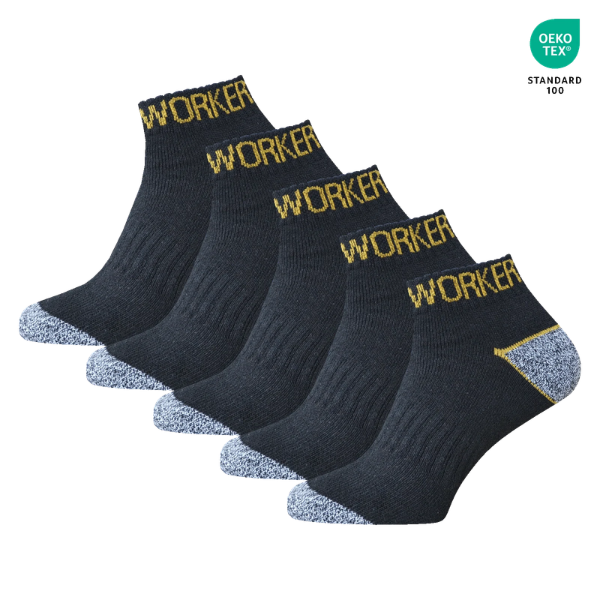 WORKERPRO™ – ȘOSETE DE LUCRU BĂRBĂTEȘTI 5 ÎN 1 CU CERTIFICAT OEKO-TEX (5 ÎN PACHET) - 7,20 lei per bc.