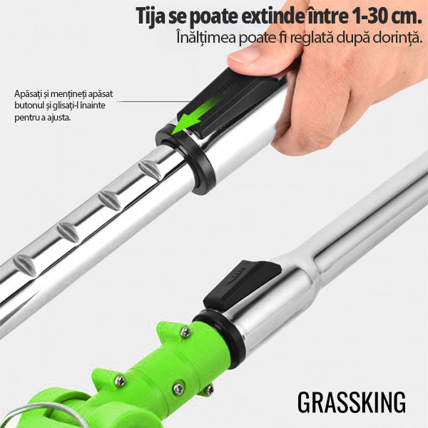 MAȘINĂ DE TUNS IARBA MANUALĂ FĂRĂ FIR PENTRU GRĂDINĂRIT GRASSKING™