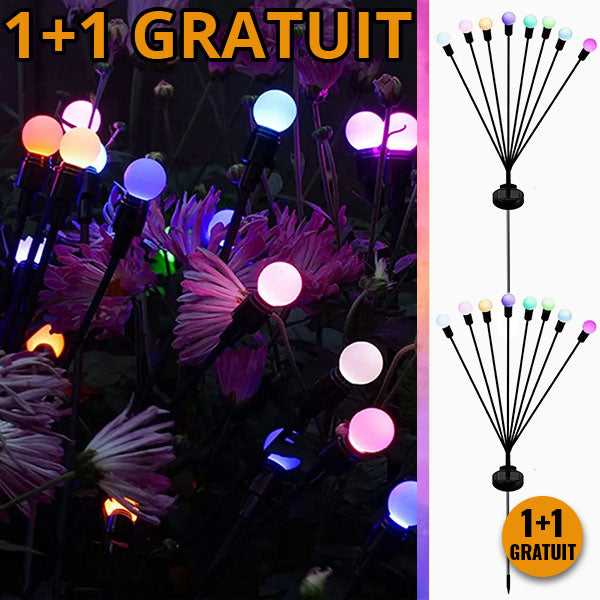 LUMINI SOLARE DECORATIVE DE GRĂDINĂ CU PORNIRE ȘI OPRIRE AUTOMATĂ LUMIFLIES™, 1+1 GRATUIT