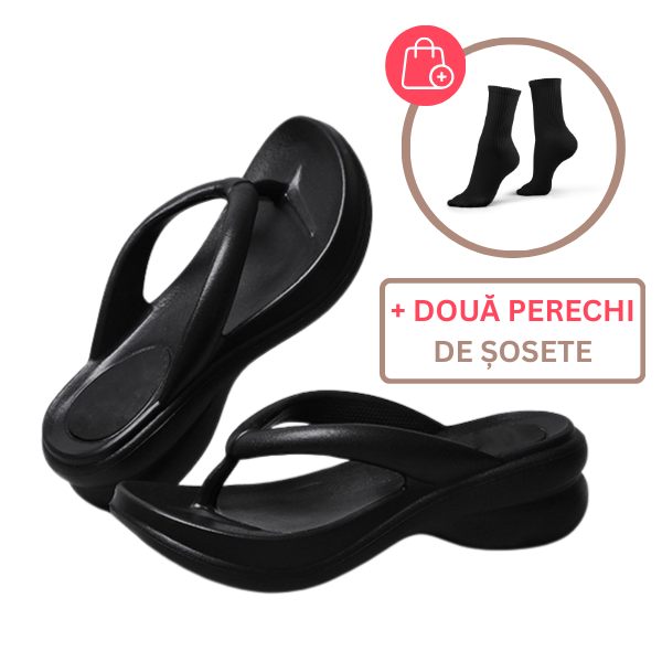 FLIP-FLOPS DE DAMĂ, MOI, UȘORI, CU TALPĂ MAI GROASĂ ȘI STABILITATE RIDICATĂ SLIPWAVE™
