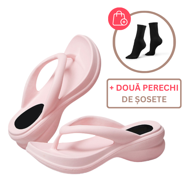 FLIP-FLOPS DE DAMĂ, MOI, UȘORI, CU TALPĂ MAI GROASĂ ȘI STABILITATE RIDICATĂ SLIPWAVE™