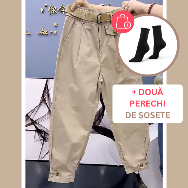 PANTALONI CARGO PENTRU DAMĂ, CONFORT MAXIM SOLIDEASE