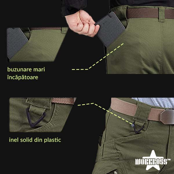 PANTALONI TACTICI LUNGI PENTRU BĂRBAȚI, PRACTICI, CU BUZUNARE LA ÎNDEMÂNĂ WORKBOSS™
