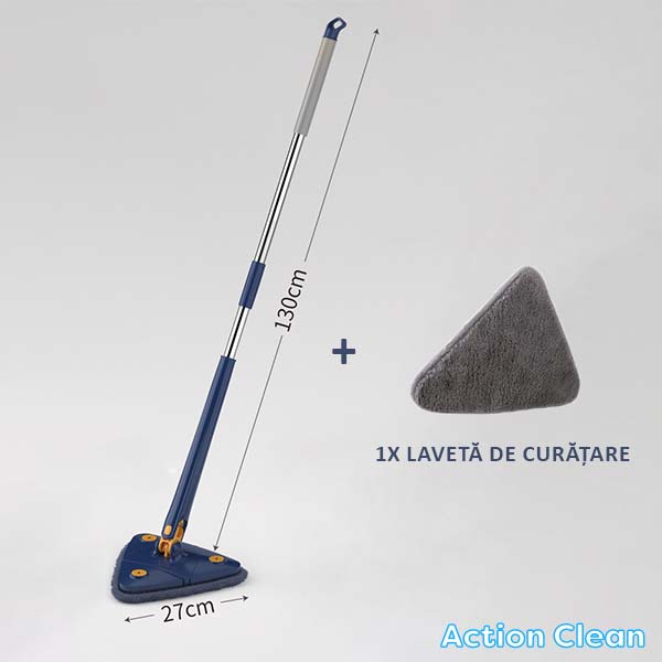 INSTRUMENT DE CURĂȚARE TELESCOPIC ROTATIV LA 360° CU POSIBILITATEA DE STOARCERE ACTIONCLEAN™