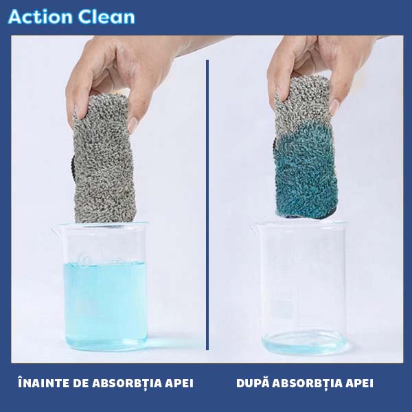 INSTRUMENT DE CURĂȚARE TELESCOPIC ROTATIV LA 360° CU POSIBILITATEA DE STOARCERE ACTIONCLEAN™