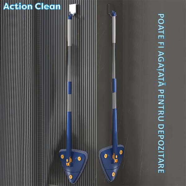INSTRUMENT DE CURĂȚARE TELESCOPIC ROTATIV LA 360° CU POSIBILITATEA DE STOARCERE ACTIONCLEAN™