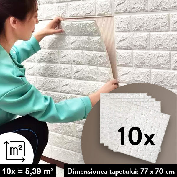 BRICKWALL® – TAPET AUTOADEZIV 3D (77 cm x 70 cm)