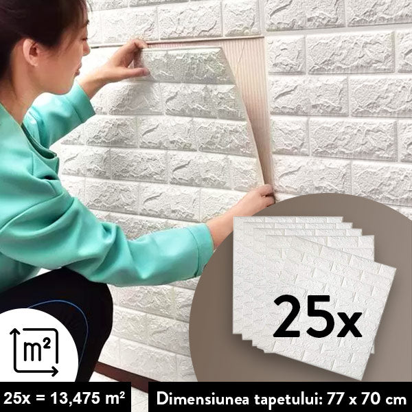 BRICKWALL® – TAPET AUTOADEZIV 3D (77 cm x 70 cm)