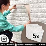 BRICKWALL® – TAPET AUTOADEZIV 3D (77 cm x 70 cm)