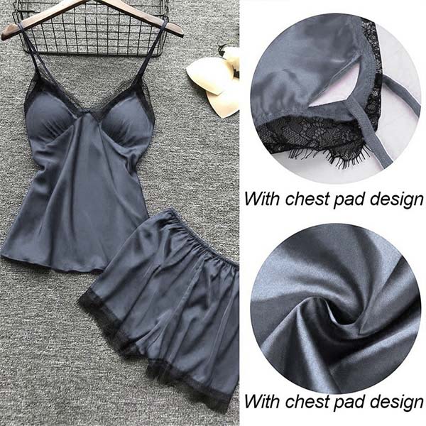 SET DE PIJAMA DIN 4 PIESE ELEGANTE, DE DAMĂ FLIRTYNIGHT™
