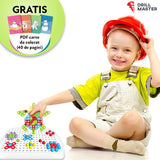 DRILLMASTER® - SET EDUCATIV PENTRU COPII DIY CU BORMAȘINĂ PE BATERII