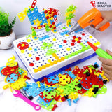 DRILLMASTER® - SET EDUCATIV PENTRU COPII DIY CU BORMAȘINĂ PE BATERII