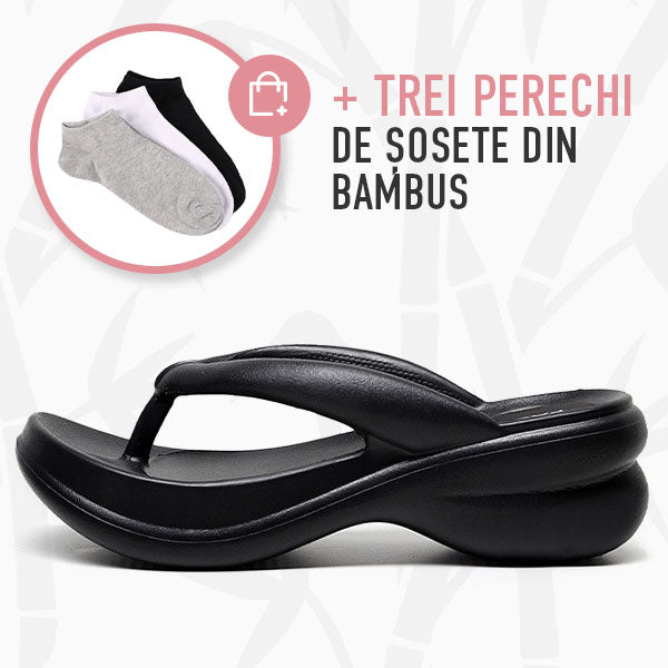 FLIP-FLOPS DE DAMĂ, MOI, UȘORI, CU TALPĂ MAI GROASĂ ȘI STABILITATE RIDICATĂ SLIPWAVE™