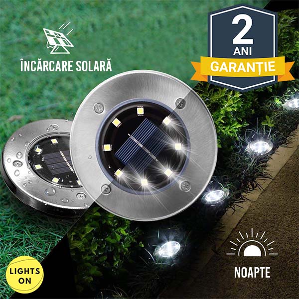 LUMINI DECORATIVE SOLARE IMPERMEABILE CU LED PENTRU GRĂDINĂ LIGHTSON®